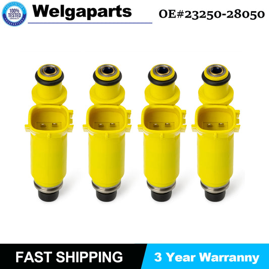 Set of 4 23250-28050 Fuel Injectors For 2001 2001-2003 for Toyota RAV4 2.0L L4 New