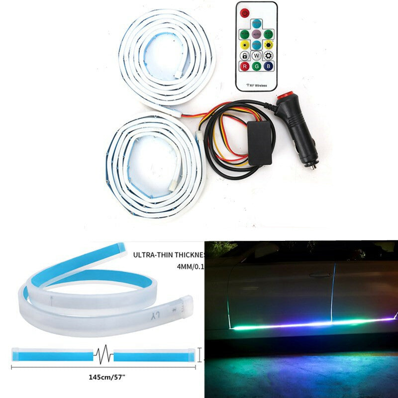 Car Side Door Turn Light led Streamer Running Seven Color Streamer RGB Neon Lamp
