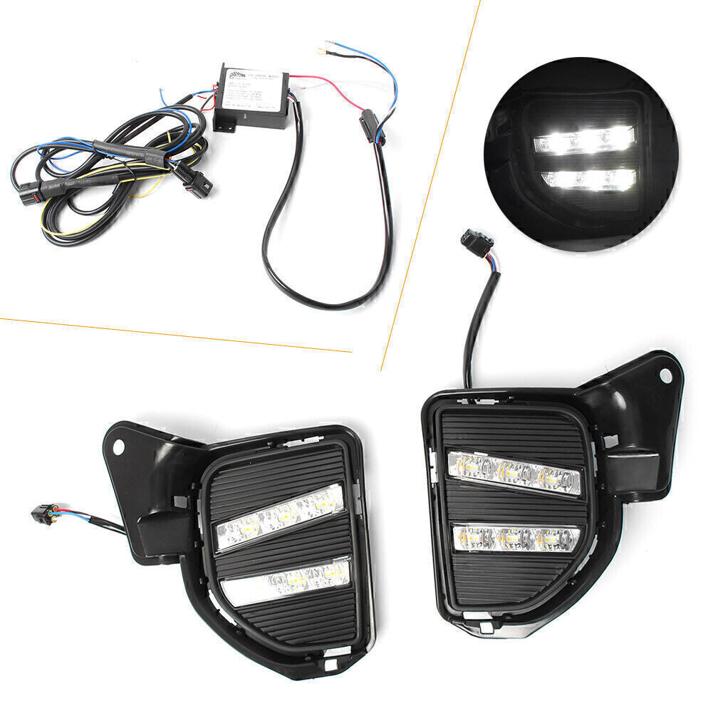 for Toyota Hiace 200 14-17 LED Front Daytime Running Light Turn Signal Lamp DRL