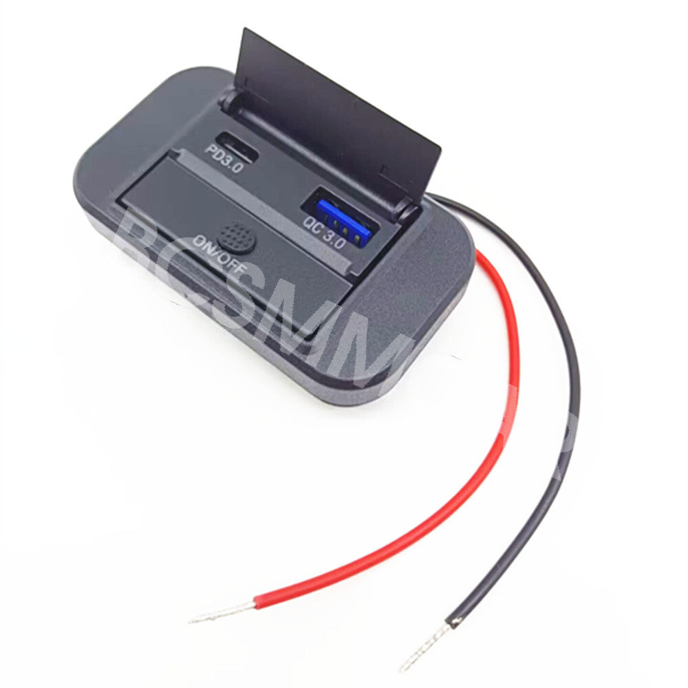 Car PD Type-C USB Port Fast Charger DC 12V-24V Socket Power Outlet Panel Charger