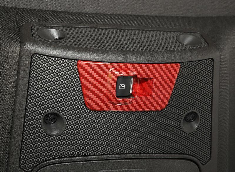 Red Carbon Fiber Internal Sunroof Switch Cover Trim for Ford F150 F-150 15-20 B