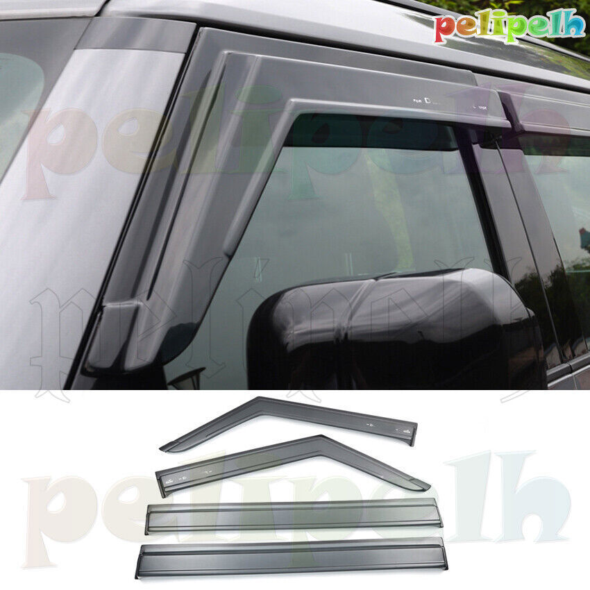 4PCS ABS Window Visor Sun Rain Guard Weather Shield for Defender 90 110 20-2024