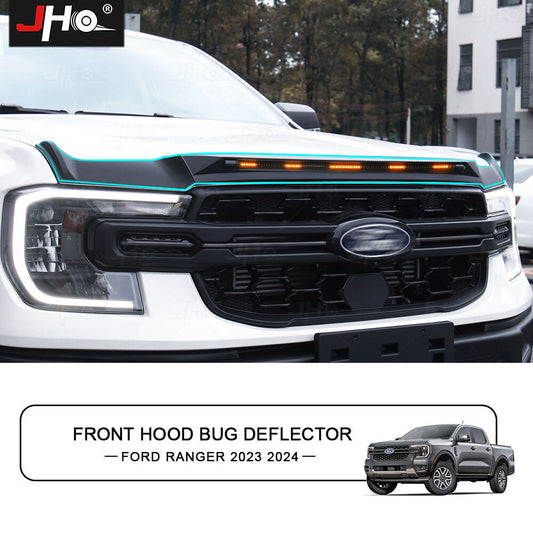 Bug Shield Hood Deflector Guard Bonnet Protector With Lights For RANGER 2023-24