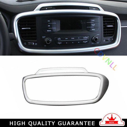 Middle Console Navigation Panel Trim Fit for Kia Sorento DX 2016-20 Matte Silver