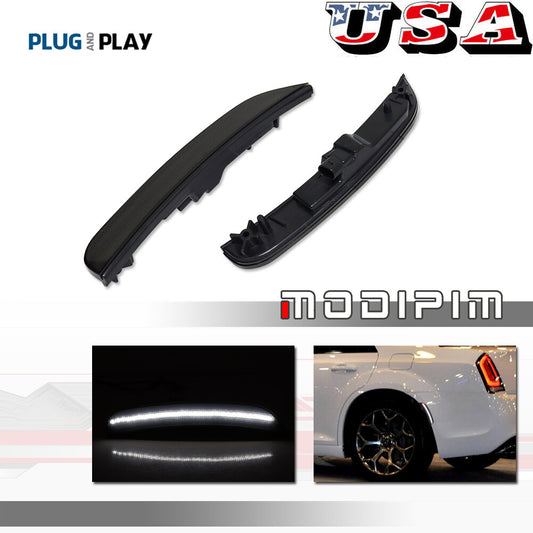 Smoked lens white LED rear marker light for 2015 for Chrysler 300 300C
