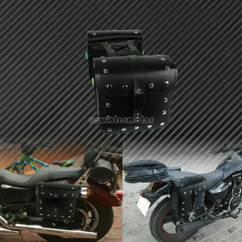 Motorcycle Saddle Bag Bike Side Storage Fork Tool Luggage Fit for Harley XL1200
