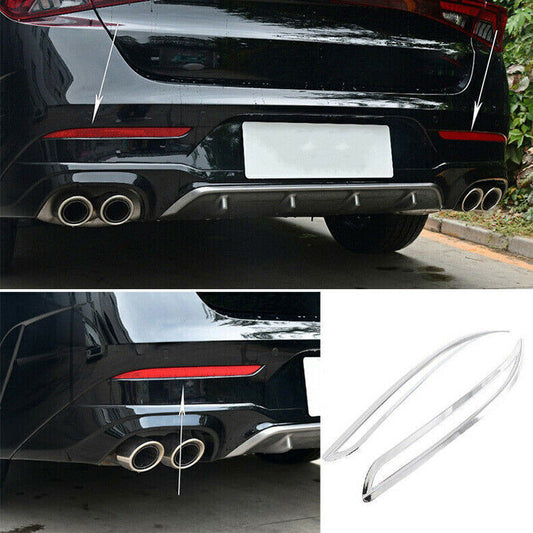 for Kia K5 21-2024 ABS Chrome Exterior Rear bumper Fog Light Frame Cover Trim 2X