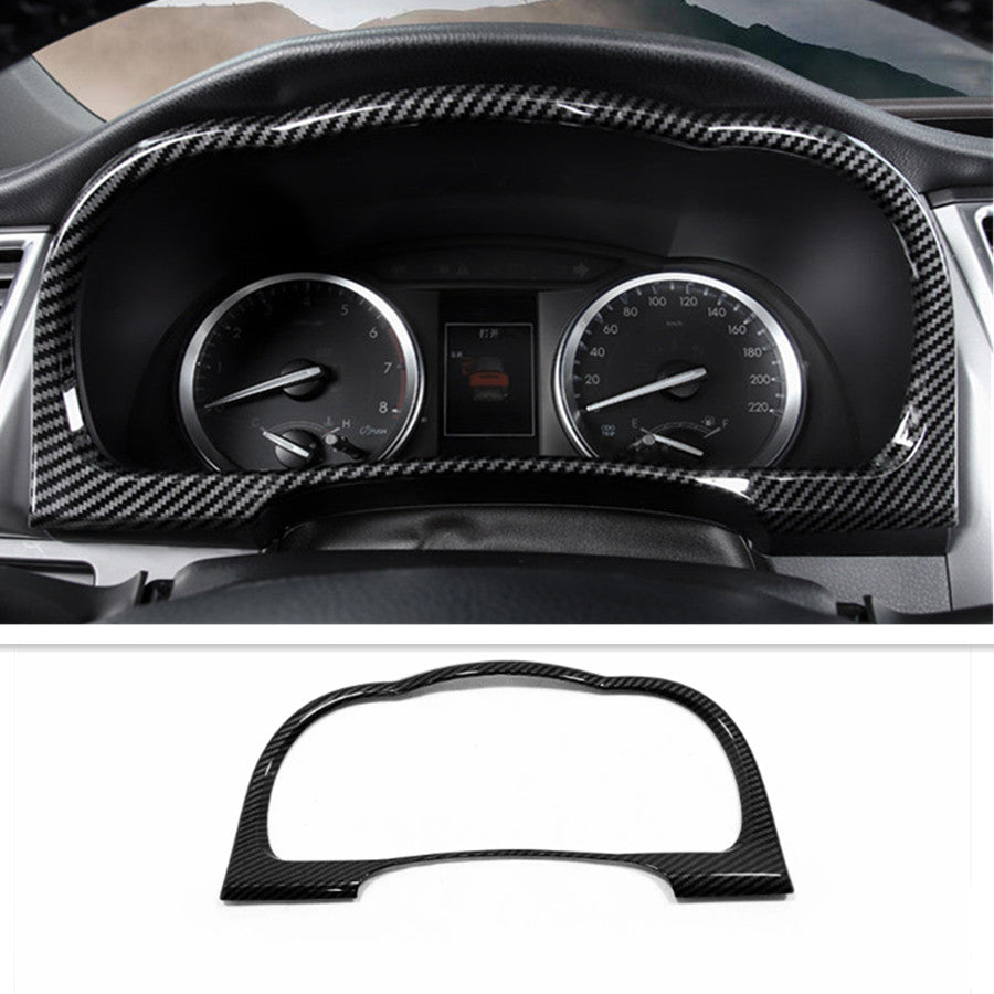 1PCS Carbon Fiber Dashboard Panel Frame Cover Trim for Toyota Highlander 2017-19