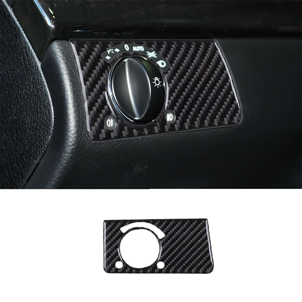 Carbon Fiber Headlight Switch Knob Trim for Mercedes-Benz W211