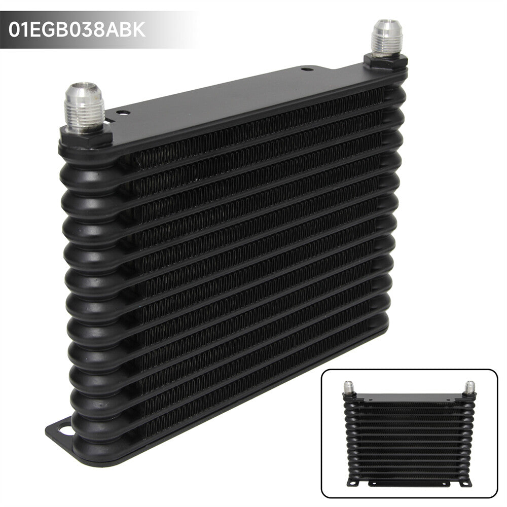 32MM 8AN 13 Row Aluminum Engine Transmission Oil Cooler 226MM Racing Cooler BK