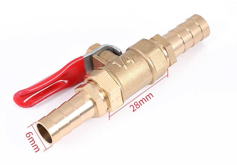 Metal inline fuel valve Petcock 6mm interface Motorcycle fuel diesel gasoline