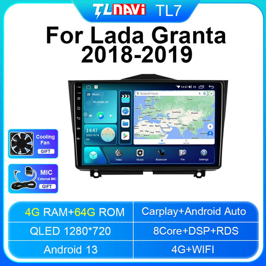 for LADA §£§¡§© Granta 2018-2019 Android CarPlay Car Radio Stereo GPS Player Screen