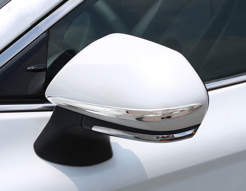 Chrome Exterior Rear View Mirror Strips Trim Steel 2X for Toyota for Camry 2020-2023