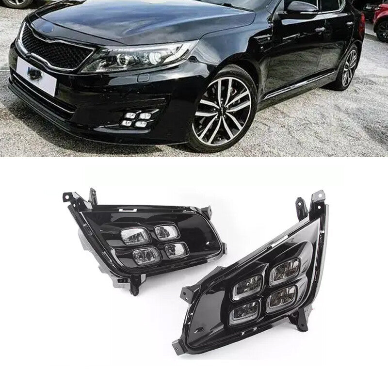 1Pair LED Fog Lamp ABS 12V DRL Daytime Running Light for Kia Optima K5 2014-2015
