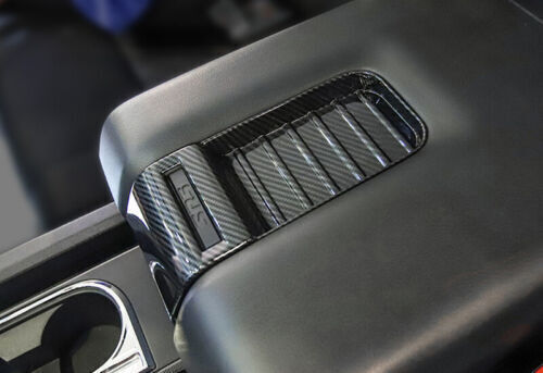 Carbon Fiber Inner Armrest Box Decoration Cover Trim for Toyota Tundra 2014-21