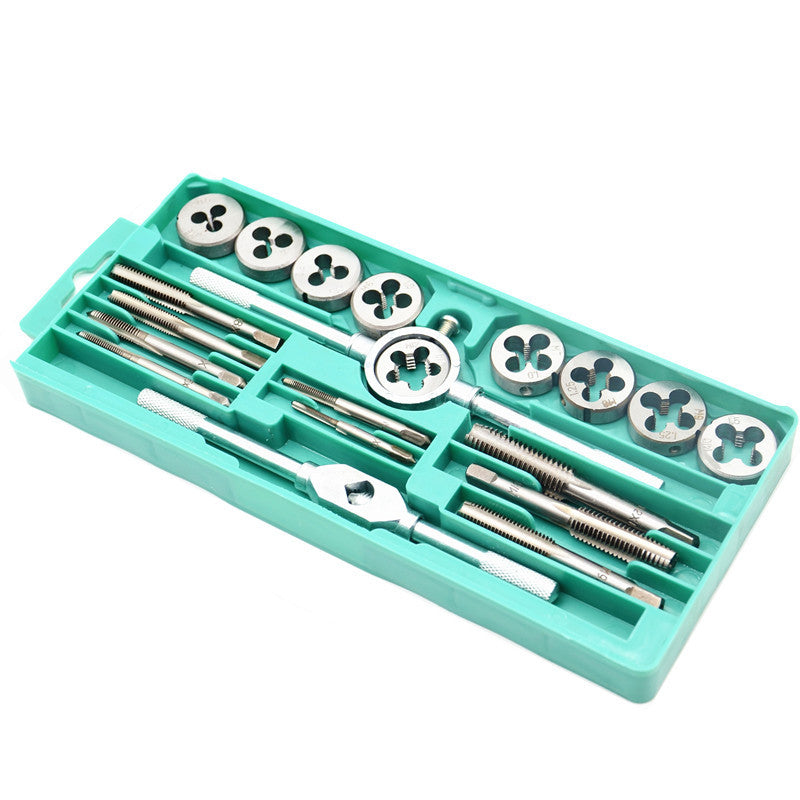 20Pcs Auto Screws Tap Die Combination Alloy Steel Hand Thread Repair Tool Metric