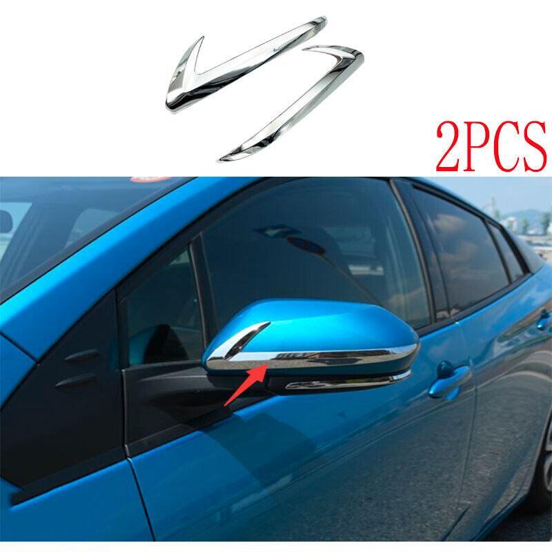 Car Fit for Toyota Prius 17-22 Chrome ABS Rear View Side Door Mirror Strip Trim
