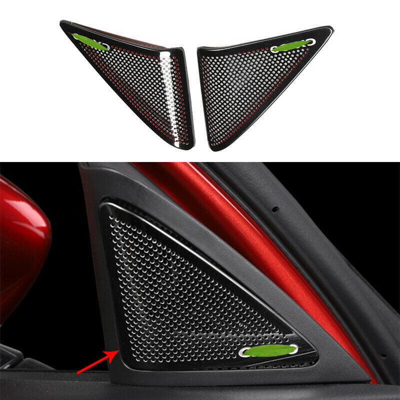 for Mazda CX-30 2020-2022 Interior Black titanium A-Pillar Speaker Cover Trims