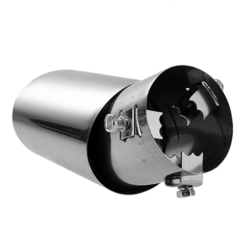 1Pc Car Round Exhaust Muffler Tip Stainless Steel Pipe Modified Rear Tail Throat