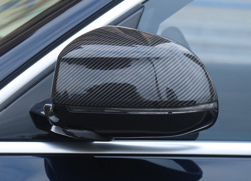 for BMW X5 G05 2019-2022 Carbon Fiber ABS Side Rearview Mirror Cover Cap Trim 2x
