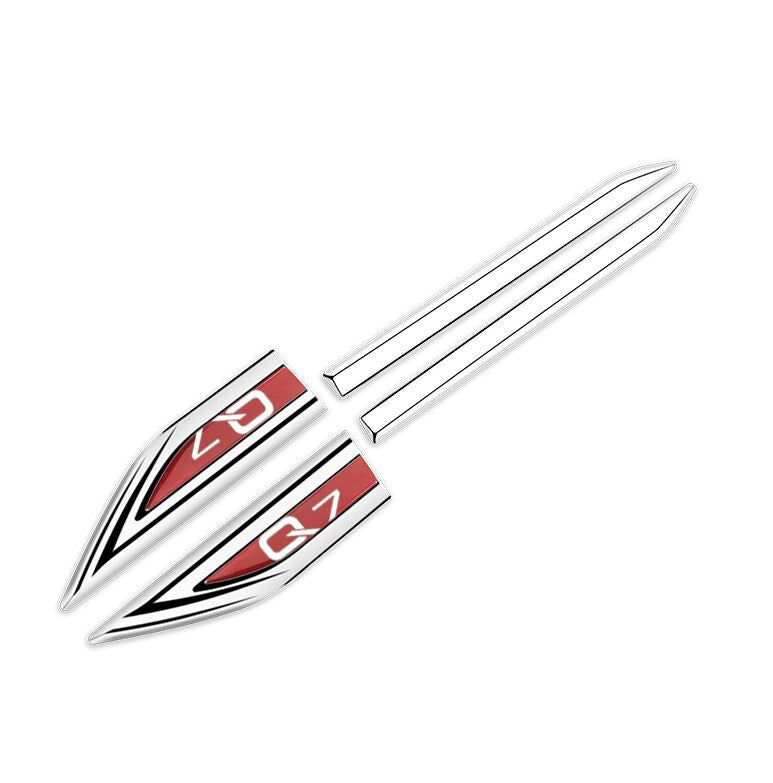 Suitable for Audi SQ7 rear badge Trunk Boot badge sticker decal nameplate silver chrome-plated