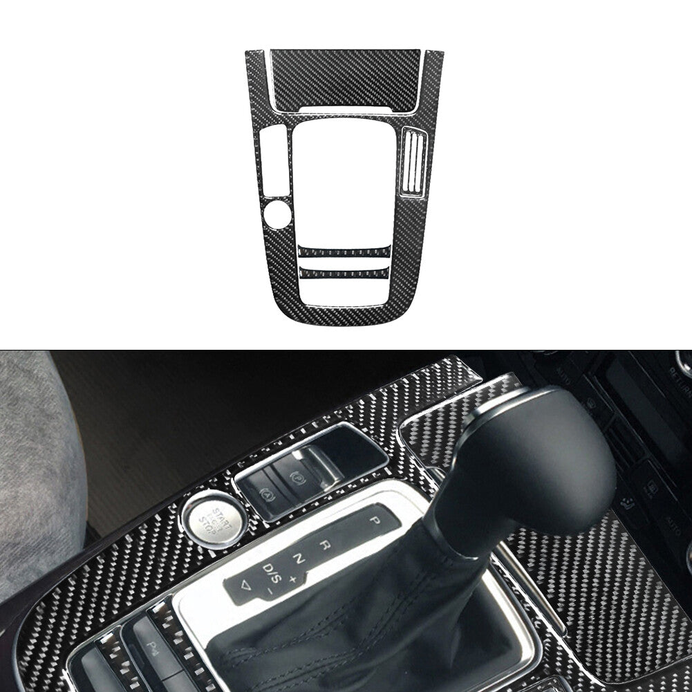 5Pcs Gear Shift Frame Trim Cover Decoration Carbon Fiber for Audi Q5 2009-2017