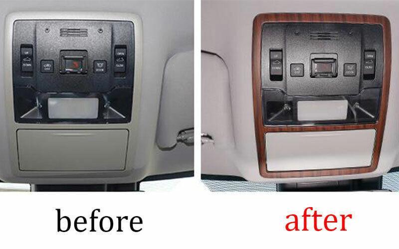 Peach Wood Grain Front Reading Lamp Frame Cover Trim for Lexus RX350 2016-2022