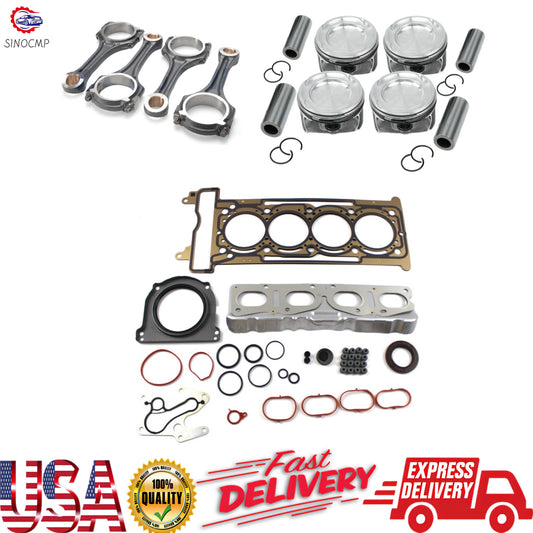 Rebuild Gasket Seals Kit w/ 4pcs Connecting Rod Pistons Rings Set for C300 W205
