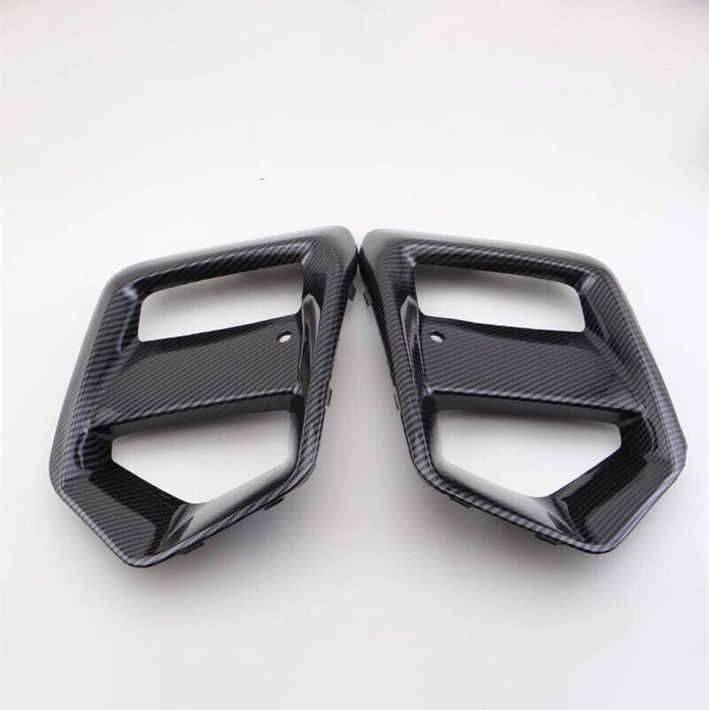 Carbon Fiber Style ABS Front Bumper Fog Lamp Cover Bezel for Ford Focus RS 16-18
