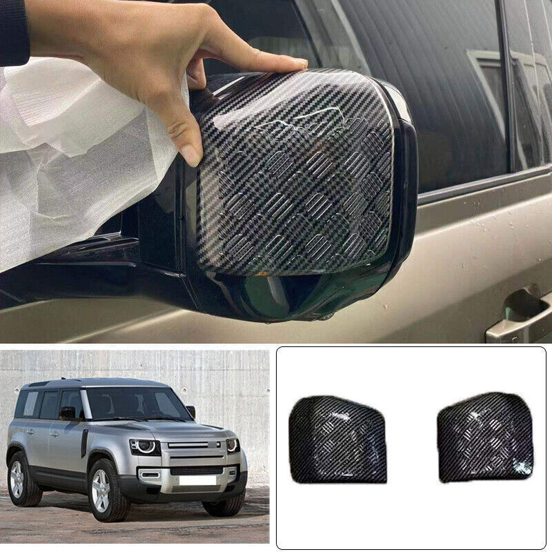 for Land Rover for Defender 2020-25 Carbon Fiber Rear View Mirror Cap Cover Trim 2P