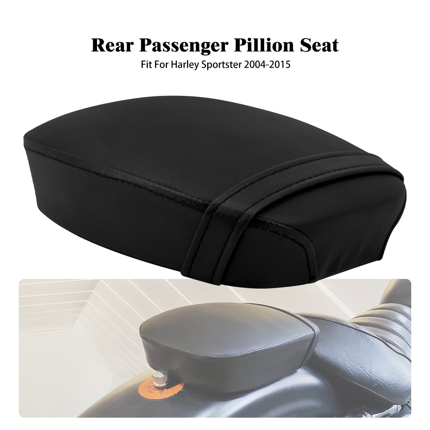 Rear Passenger for Seat Pillion Pad for Harley Sportster Iron 883 1200 48 72 10-2015