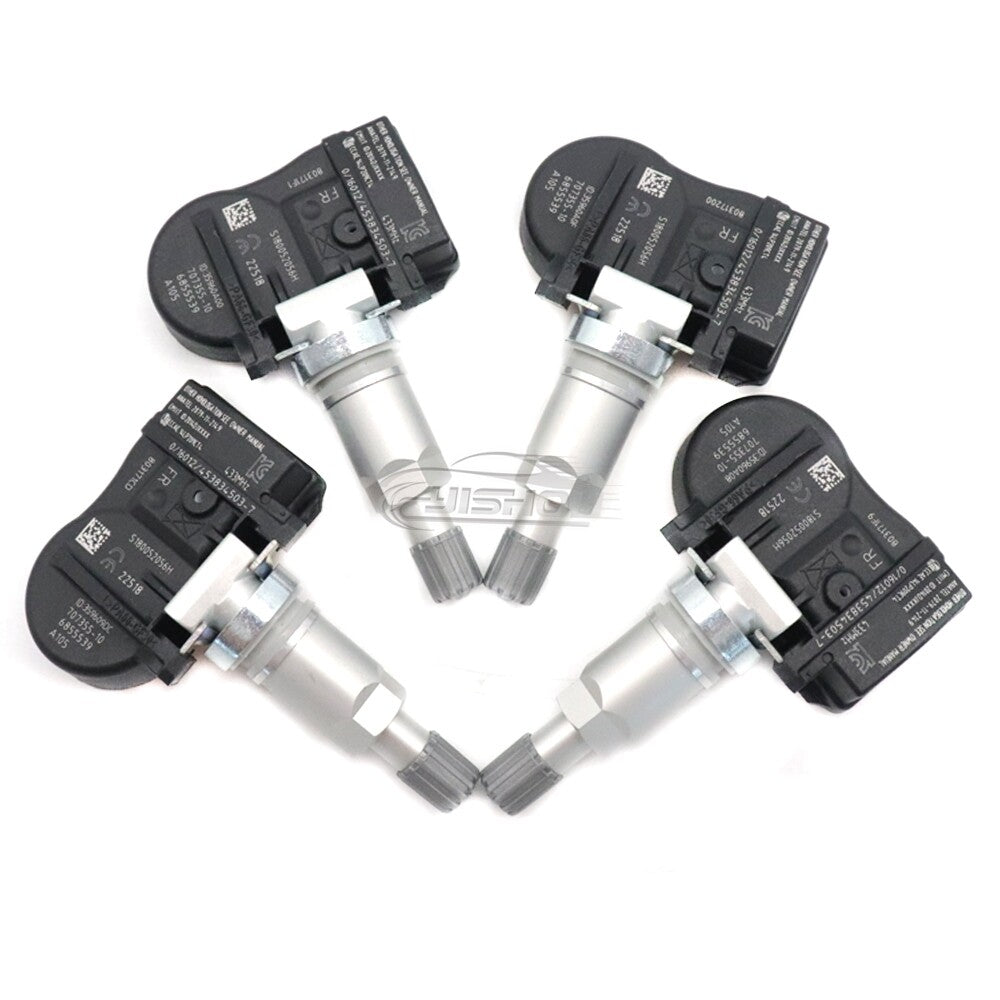 Set of 4 6855539 TPMS TIRE PRESSURE SENSOR for BMW 2 3 4 Series i3 i8 X1 X2 X5