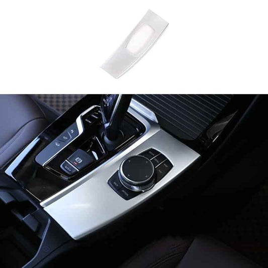 Silver ABS Central Console Multimedia Panel Trim for BMW X3 G01 X4 G02 2018-2021