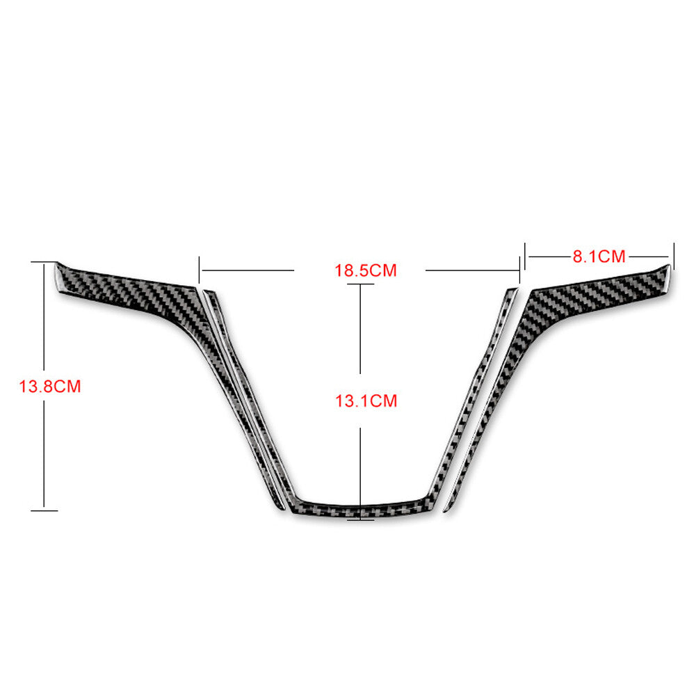 Carbon Fiber Steering Wheel Button Cover Trim for Chevrolet Camaro 2010-2015