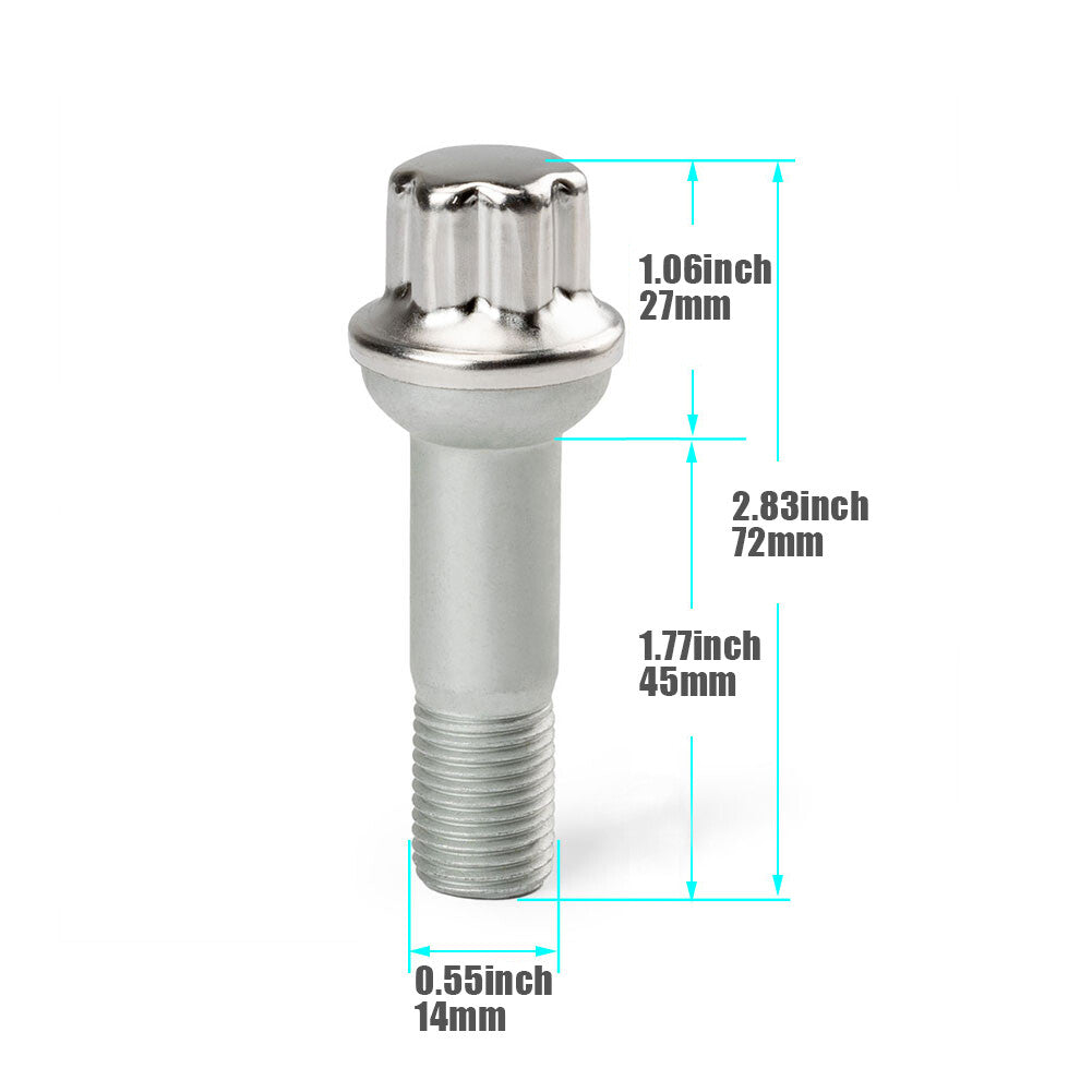 10PCS Wheel Lug Bolt Nuts for Mercedes-Benz AMG GT 43 CL GL GLK ML S-Class E63