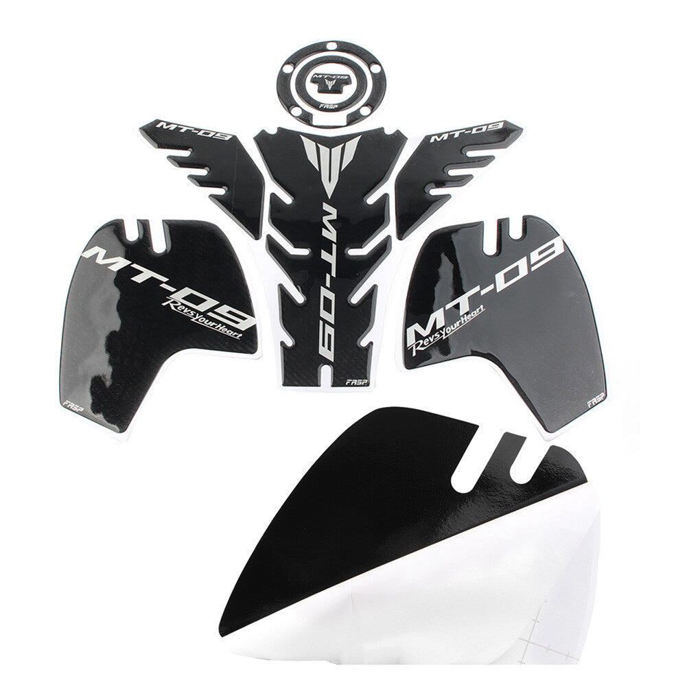 for Yamaha MT 09 3D Carbon Fiber Tank Pad Traction Side Sticker Decal