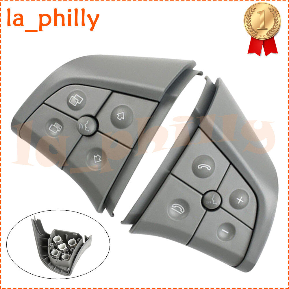 1 Pair Fit for Mercedes-Benz W164 W251 W245 Steering Wheel Switch 5 Button Gray