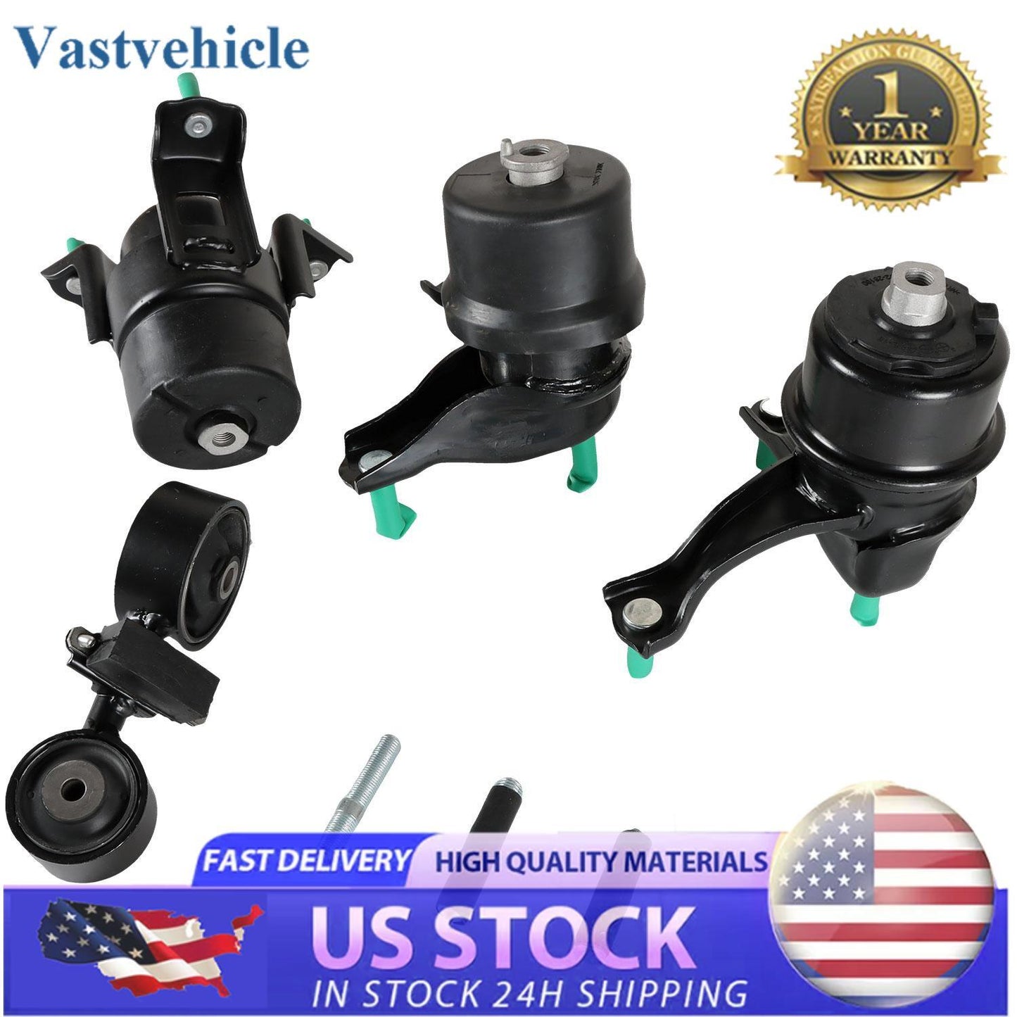 4PCS Motor Mounts for Toyota for Camry 2.4L 2002-2009 for Automatic Trans A4203