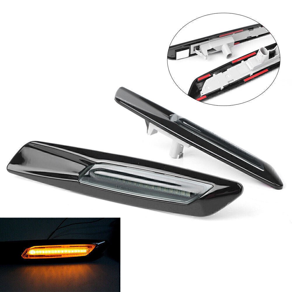 LED Side Turn Signals Indicator Marker Amber Lights for BMW E82 E88 E90 E91 E92