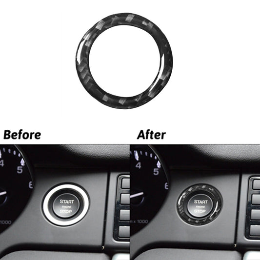 Carbon Fiber Start Button Trim for Land Rover Discovery Sport 2015-2019