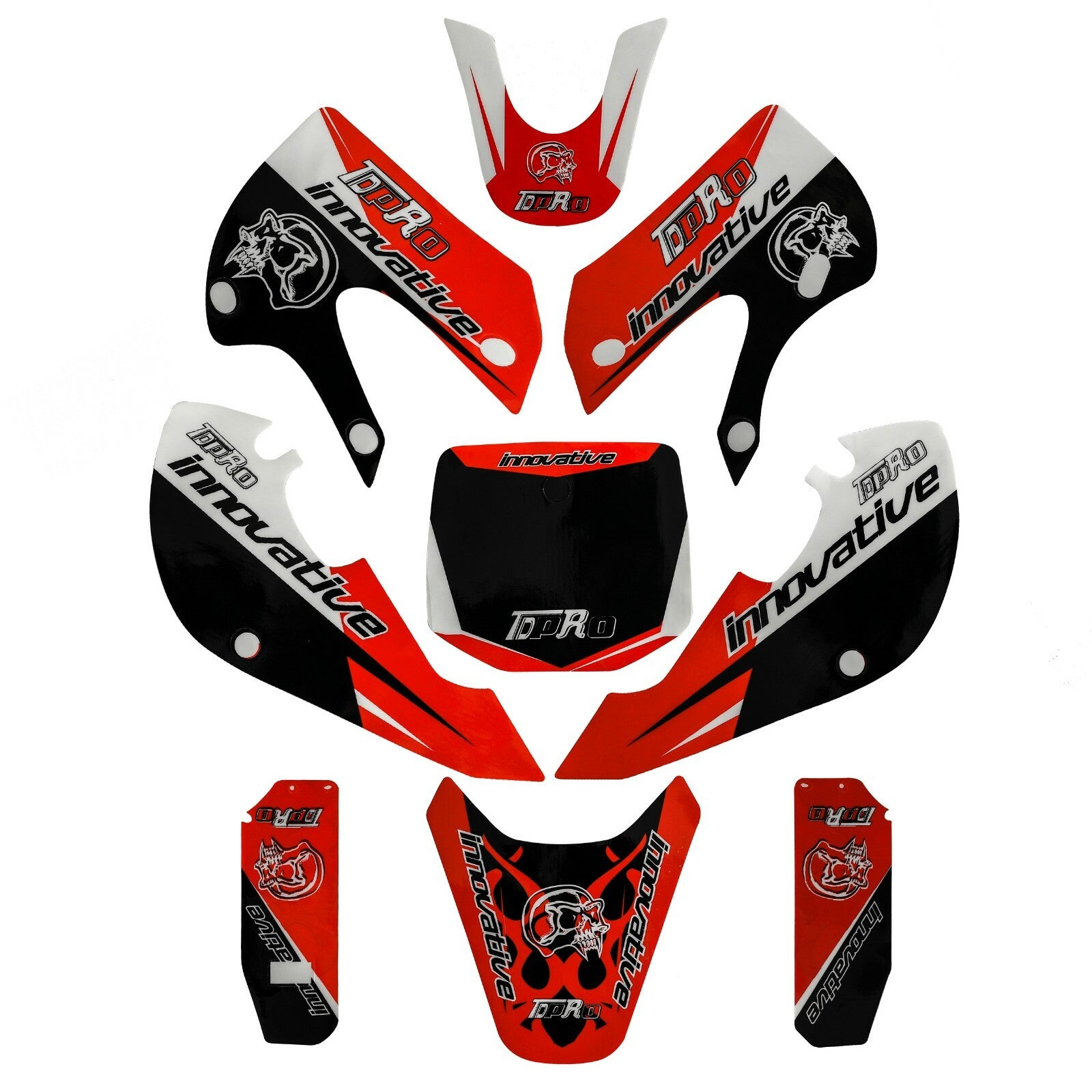 Plastic mudguard sticker graphic kit for Kawasaki KLX110 KX65 pit bike DRZ110