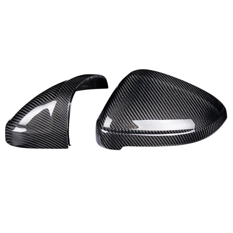 Pair Real Carbon Fiber Side Mirror Cover Cap for Audi for A4 RS4 B9 for A5 S5 RS5 17-22