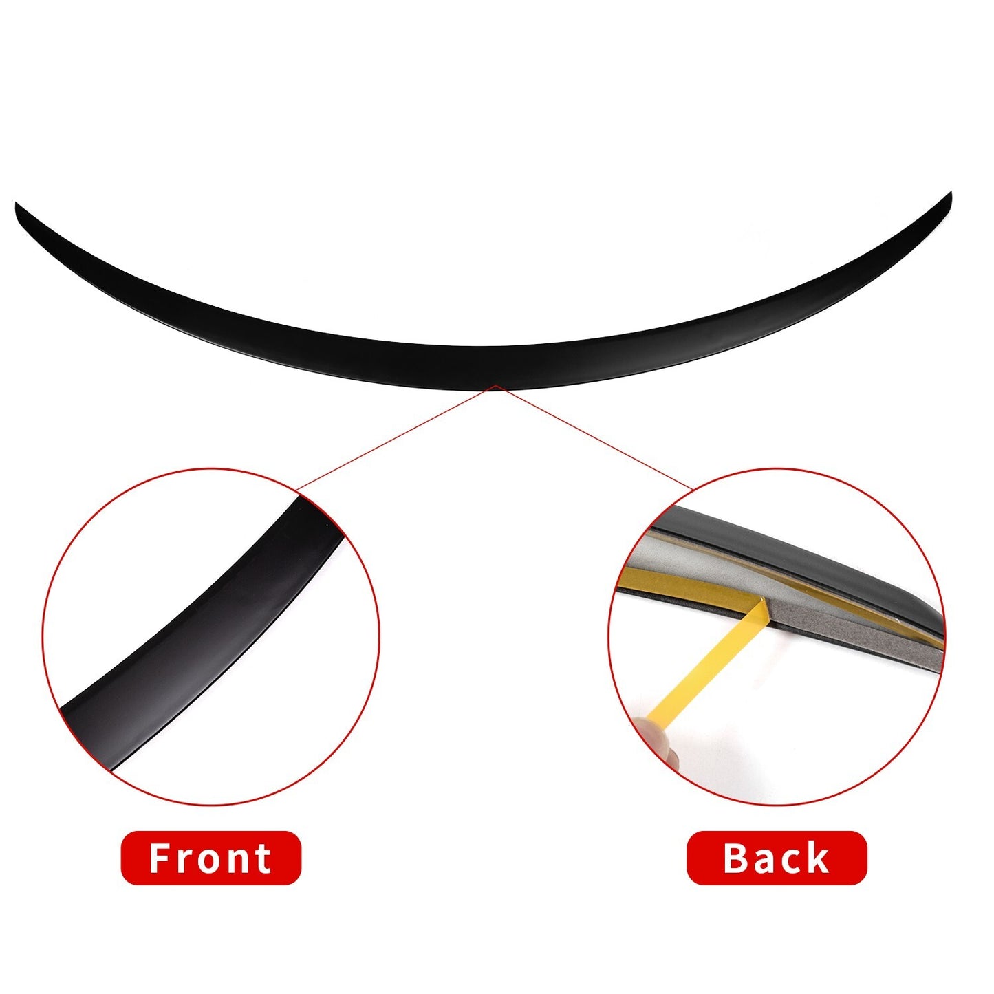 ABS Spoiler For 2020-2023 for Tesla for Model Y Rear Spoiler Wing Lip Matte Black