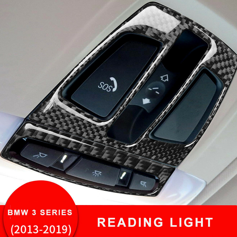 Carbon fiber reading light trim sticker protective cover suitable for BMW 3 Series, F30, F32, X1, X5, X6