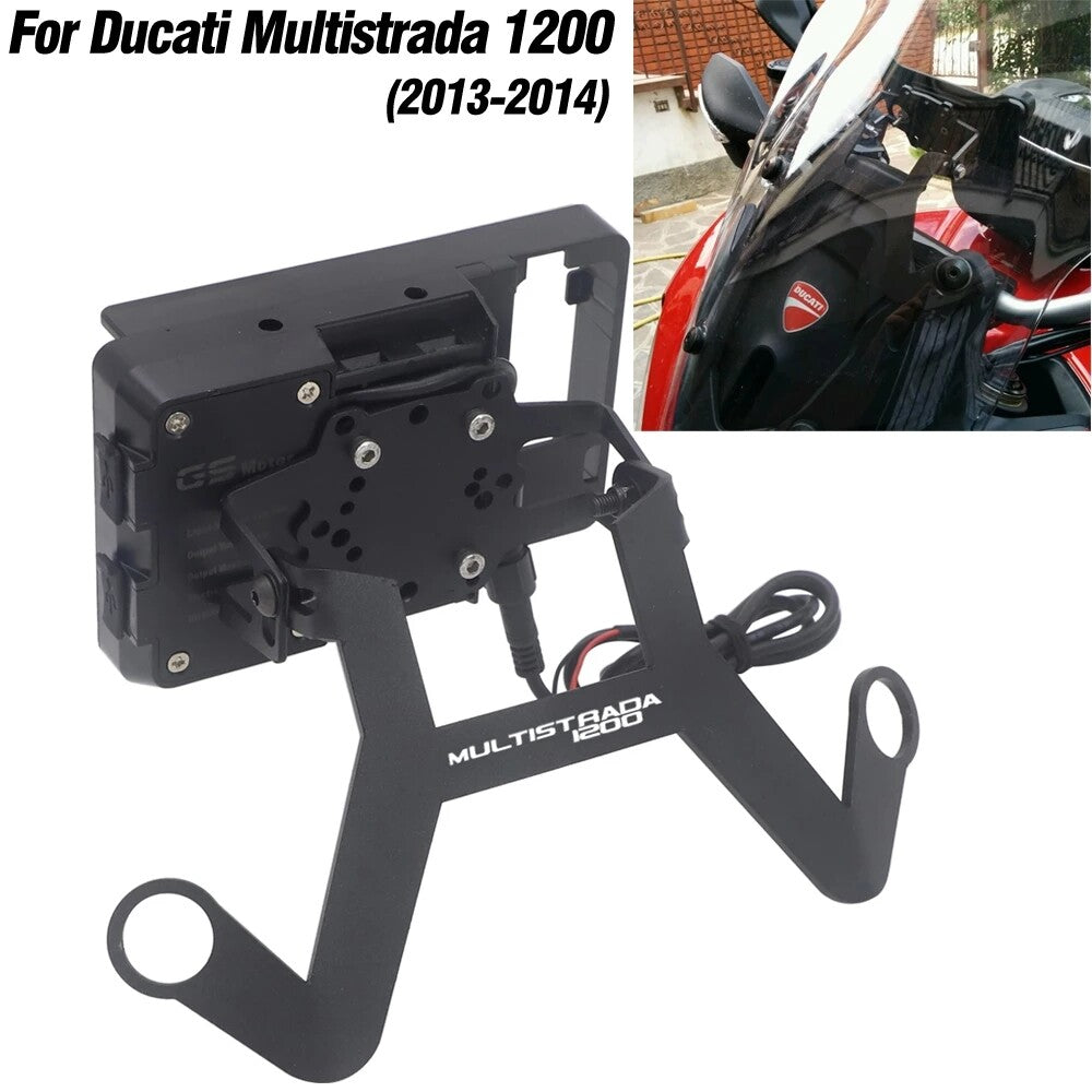 for DUCATI MULTISTRADA 1200 Stand Holder Phone Mobile Phone GPS Plate Bracket
