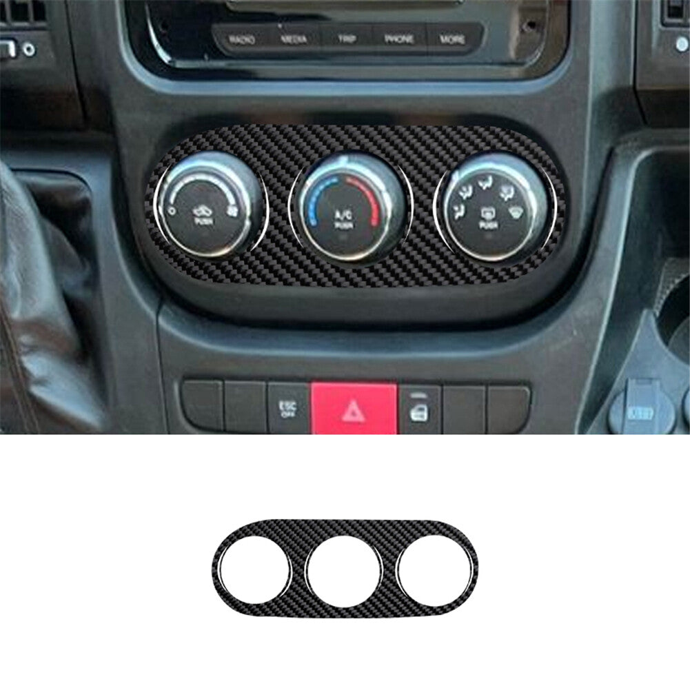 Carbon Fiber Central A/C Console Panel Cover Trim for RAM Promaster 2014-2021