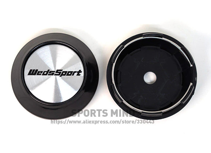 4x68mm Weds Sport Silver Badge Wheel Cap Rim Cap Decal Badge TE37