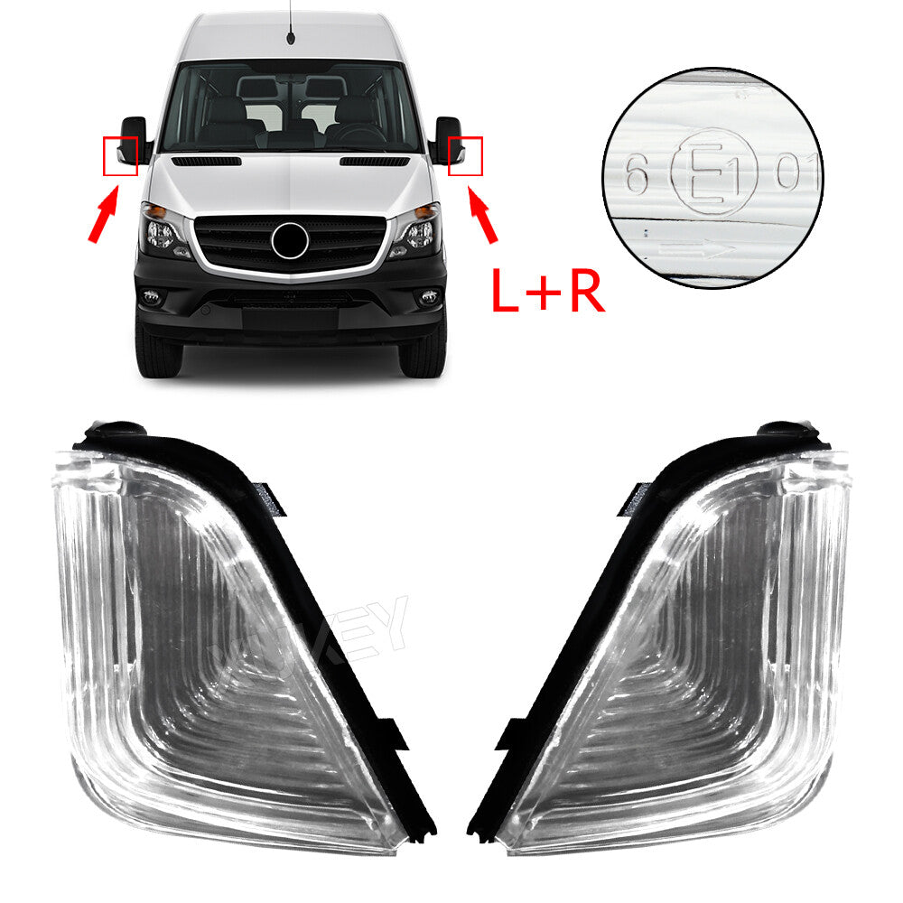 2PCS LEFT RIGHT DOOR MIRROR INDICATOR LENS for MERCEDES SPRINTER for VW CRAFTER E1