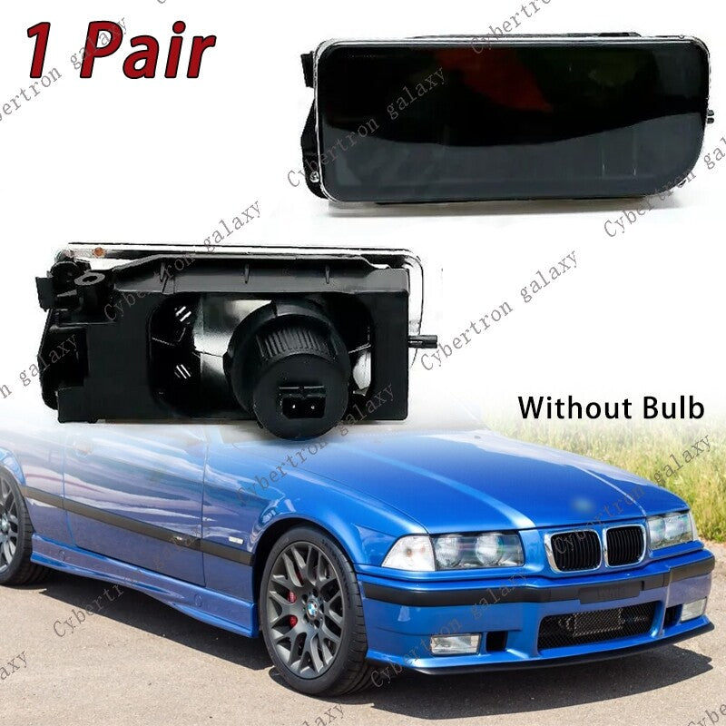 Pair for BMW E36 1992-1998 Black Front Bumper Fog Light Car Fog Lamp