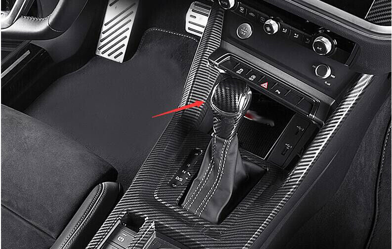 Fit for Audi Q3 2019-24 ABS Carbon Fiber Central Console Gear Shift Knob Trim 1P